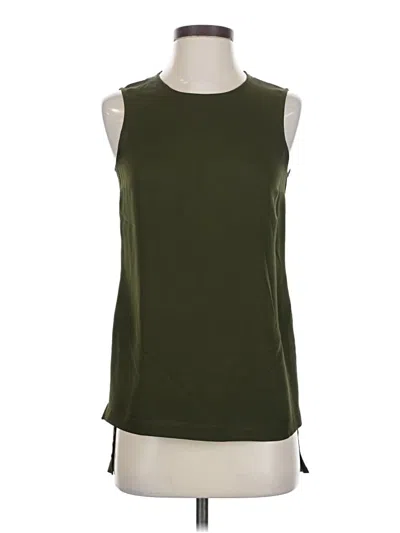 Pre-owned Theory Sleeveless Blouse In Green