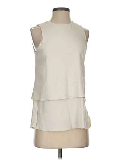 Pre-owned Theory Sleeveless Blouse In Ivory