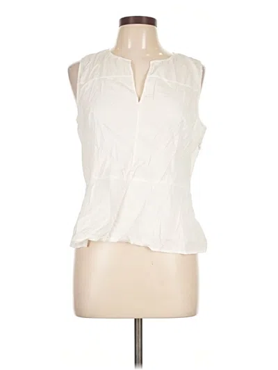 Pre-owned Theory Sleeveless Blouse In Ivory