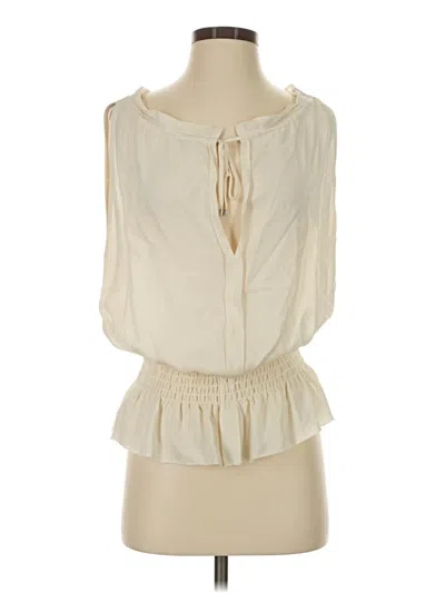 Pre-owned Theory Sleeveless Blouse In Ivory