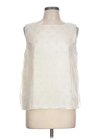 Pre-owned Theory Sleeveless Blouse In Ivory