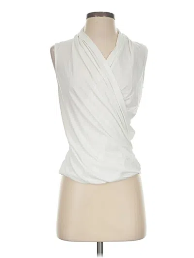 Pre-owned Theory Sleeveless Blouse In Ivory