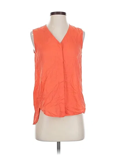 Pre-owned Theory Sleeveless Blouse In Orange