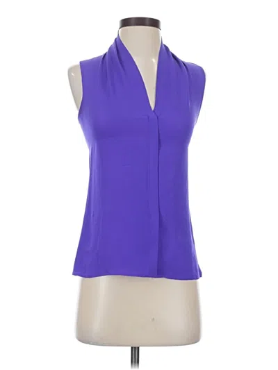 Pre-owned Theory Sleeveless Blouse In Purple