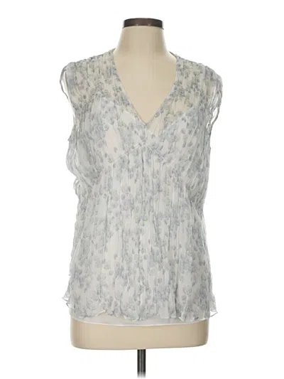 Pre-owned Theory Sleeveless Blouse In Silver