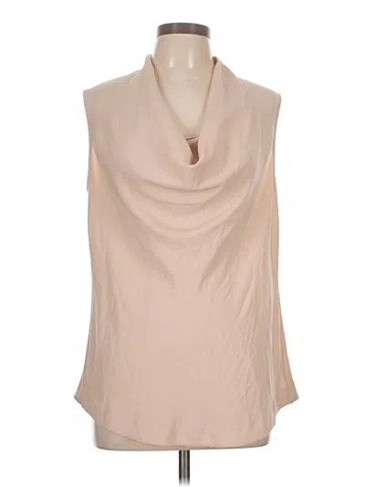 Pre-owned Theory Sleeveless Blouse In Tan