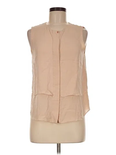 Pre-owned Theory Sleeveless Blouse In Tan