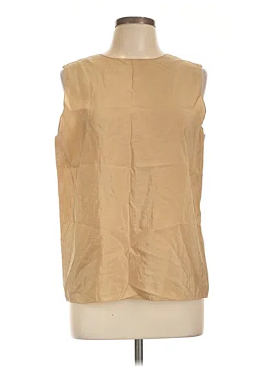 Pre-owned Theory Sleeveless Blouse In Tan