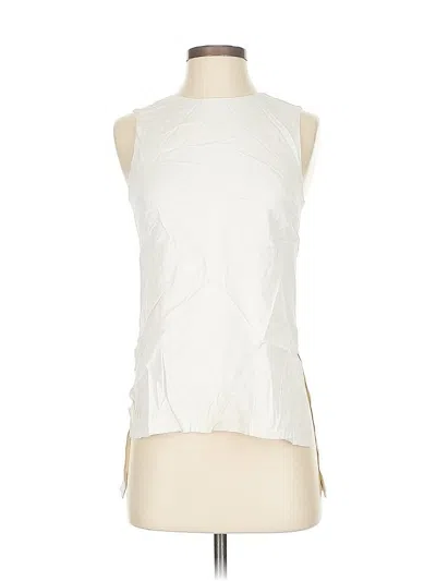 Pre-owned Theory Sleeveless Blouse In White
