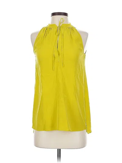 Pre-owned Theory Sleeveless Blouse In Yellow