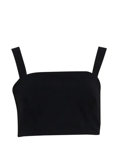 Pre-owned Theory Sleeveless Crop Top In Black