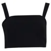 Theory Sleeveless Cropped Top In Black Polyamide In Black