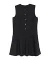 Theory Blue Sleeveless Mini Dress In Black