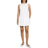 Theory Mini Dress With Crew Neck And Flared Skirt In White