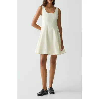 Theory Sleeveless Fit-and-flare Dress In Sleek Poplin