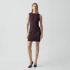 Theory Sleeveless Fitted Dress In Good Wool In Purple