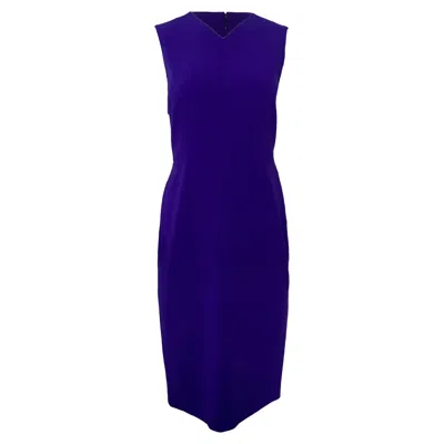Theory Sleeveless Knee-length Dress In Purple Triacetate