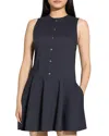Theory Blue Sleeveless Mini Dress In Concord
