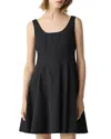 Theory Flared Square Neck Mini Dress
