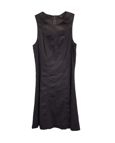 Theory Sleeveless Sheath Dress In Black Linen