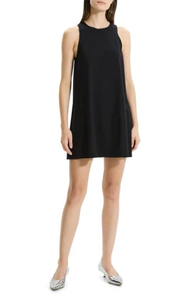 Theory Sleeveless Shift Minidress In Black