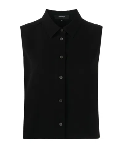 Theory Sleeveless Shirt In Black