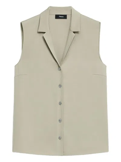 Theory Sleeveless Shirt In Neutrals