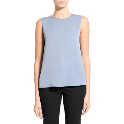 Theory Sleeveless Silk Blouse In Multi