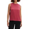 Theory Silk Sleeveless Top In Deep Rose - Ugf