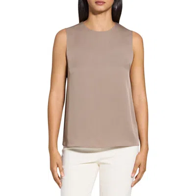 THEORY THEORY SLEEVELESS SILK BLOUSE