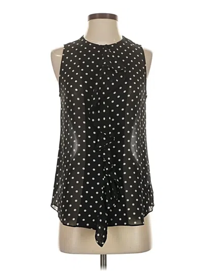 Pre-owned Theory Sleeveless Silk Top Black Halter Neckline Tops