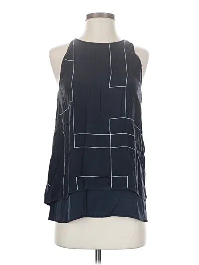 Pre-owned Theory Sleeveless Silk Top Black Halter Neckline Tops