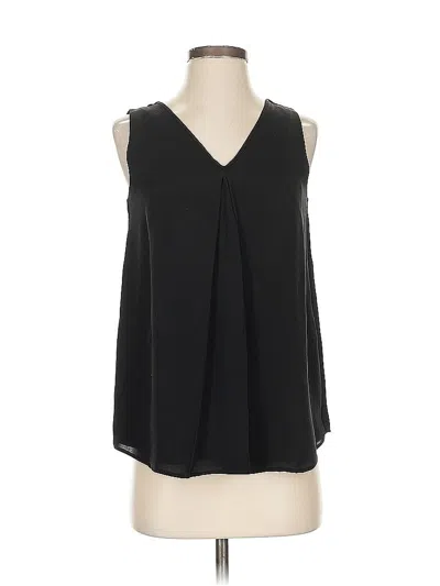 Pre-owned Theory Sleeveless Silk Top Black Open Neckline Tops