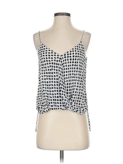 Pre-owned Theory Sleeveless Silk Top Ivory Halter Neckline Tops In White