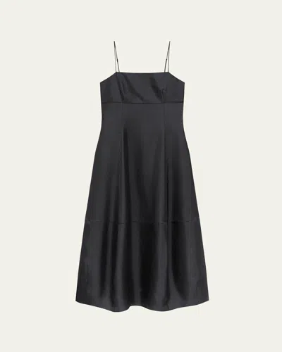 THEORY SLEEVELESS SILK-TWILL DRESS