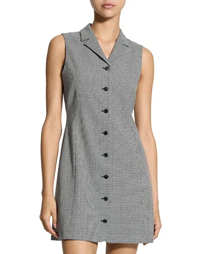 Theory Sleeveless Tailored Button Dress In Gray