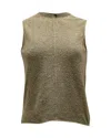 Theory Sleeveless Terry Top In Beige Cotton Polyester In Beige