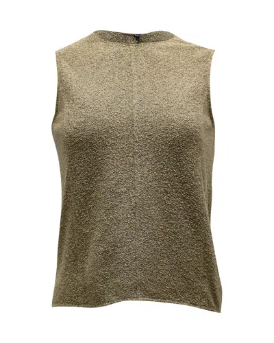 Theory Sleeveless Terry Top In Beige Cotton Polyester