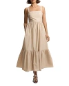 Theory Dr. Soft Tiered Maxi Sundress In Neutrals