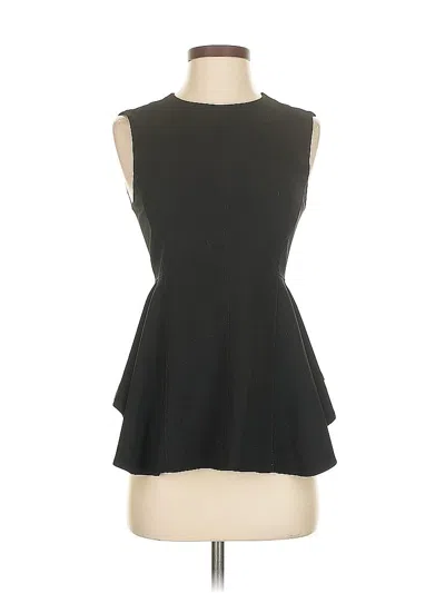 Pre-owned Theory Sleeveless Top Black Keyhole Neckline Tops
