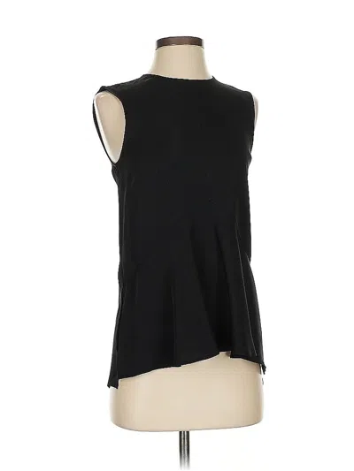 Pre-owned Theory Sleeveless Top Black One Shoulder Neckline Tops