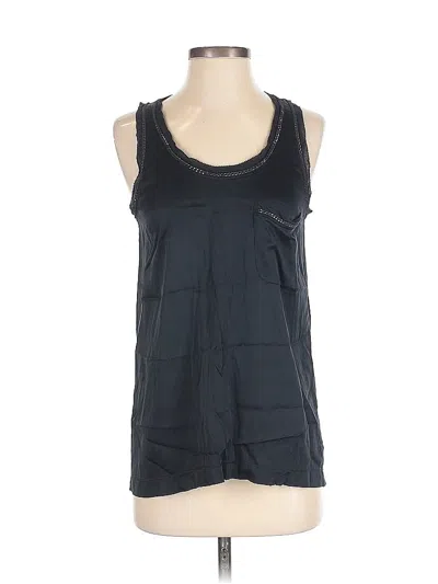 Pre-owned Theory Sleeveless Top Black Scoop Neck Tops
