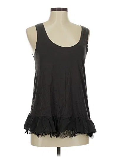 Pre-owned Theory Sleeveless Top Black Scoop Neck Tops