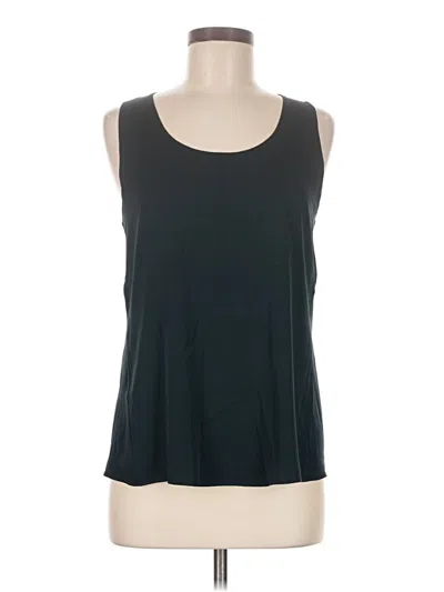 Pre-owned Theory Sleeveless Top Black Scoop Neck Tops
