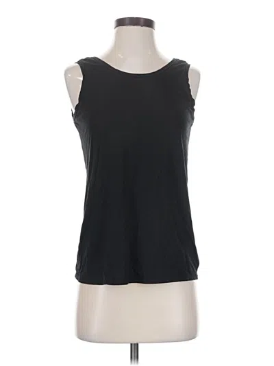 Pre-owned Theory Sleeveless Top Black Scoop Neck Tops