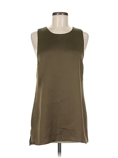 Pre-owned Theory Sleeveless Top Brown Scoop Neck Tops