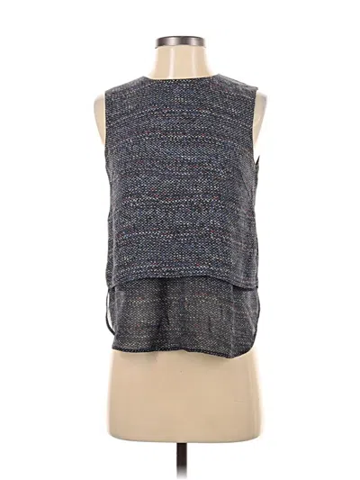Pre-owned Theory Sleeveless Top Gray Boatneck Tops