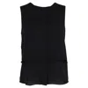 Theory Black Crewneck Top With Ruched Details On The Front In Black