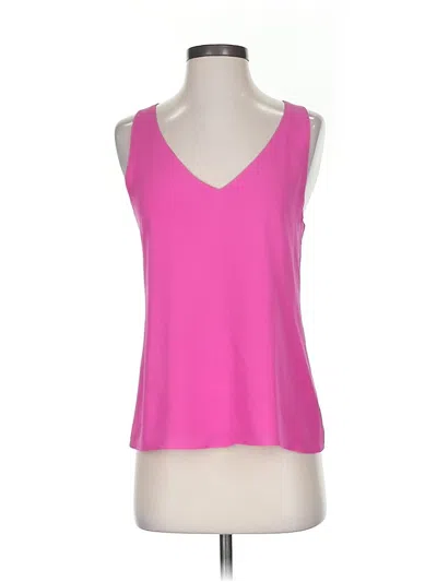 Pre-owned Theory Sleeveless Top Pink V Neck Tops
