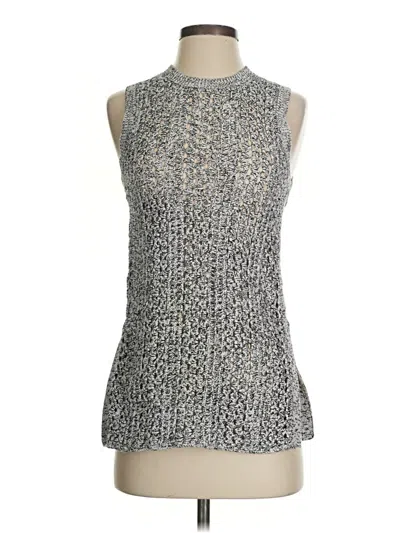 Pre-owned Theory Sleeveless Top Silver High Neck Tops